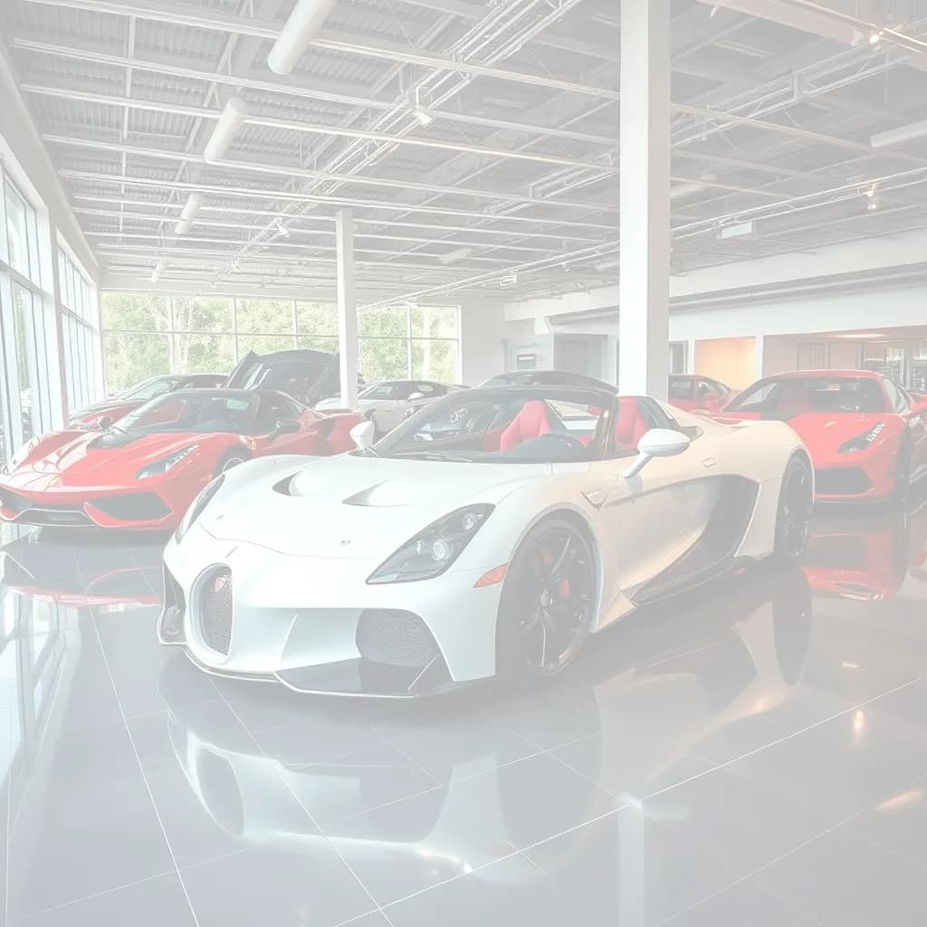 Showroom de veículos de luxo